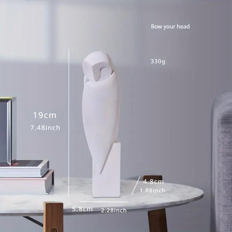 Минималистская статуя совы, скульптура, декоративные фигурки животных, домашнее украшение для книжной полки, дома, гостиной, офиса, шкафа, декор