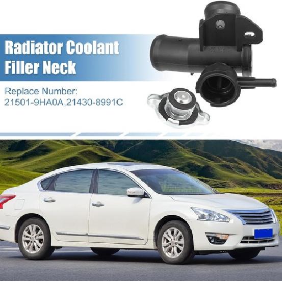 No 21501-9HA0A/21430-8991C Engine Radiator Filler Neck with Fully Sealed Cap for