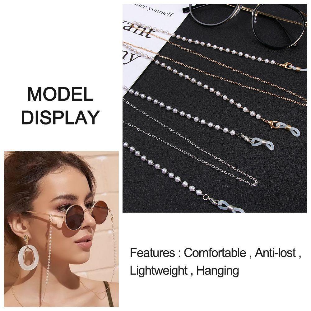 Держатель Жемчужная цепочка для очков Подвесная веревка для очков Цепочка для солнцезащитных очков Ремни Цепочка для маски Веревка