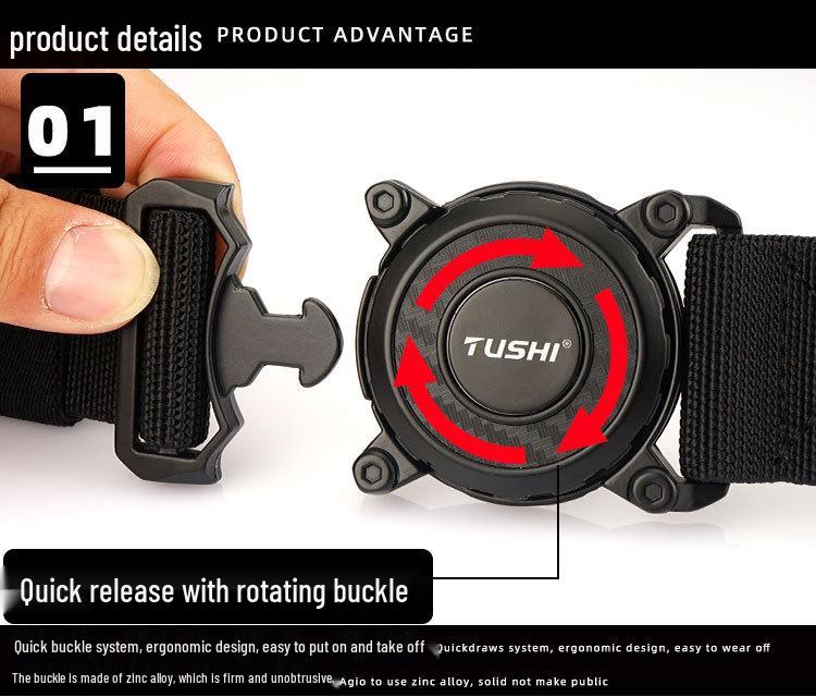 Quick-Release Nylon Tactical Belt for Workwear & Outdoor Training