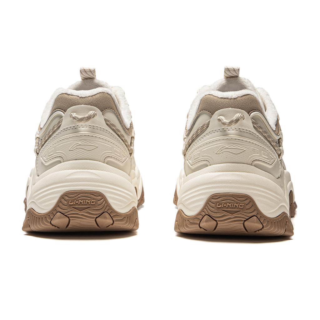 Li-Ning Cat Paw Lite 2 Thick Sole Height Increasing Cushioning Retro Classic Plush Non-Slip Wear-Resistant Low-Top Casual Shoes AGCU176-10