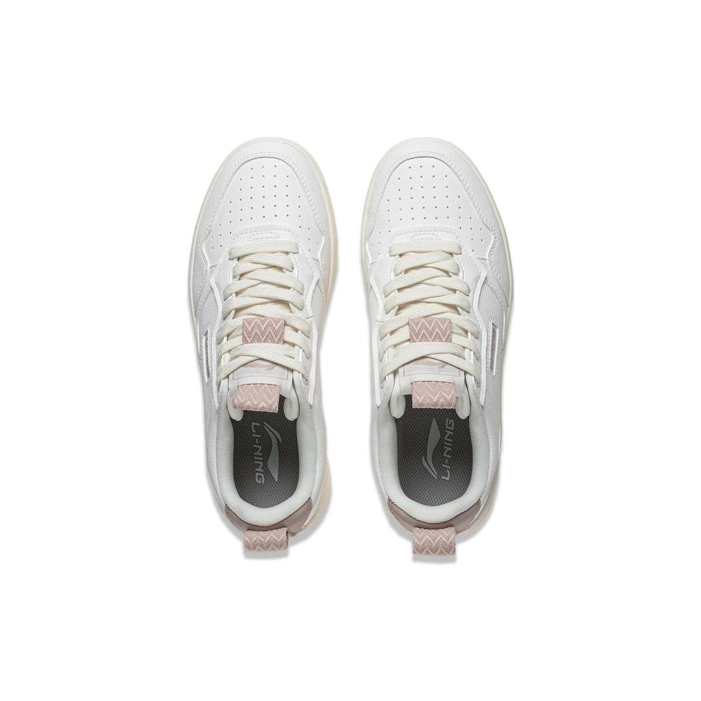 Li Ning Star Candy Скользкие, износостойкие, легкие, дышащие низкие кеды для скейтбординга Женские Белые AGCT472-2