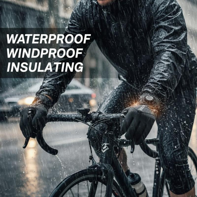 Winter Cycling Gloves Warm Waterproof Windproof Unisex with Touchscreen for Outdoor Riding Skiing Running Bycicle Accessories