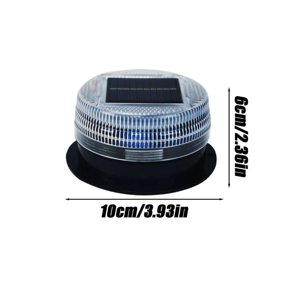 Night warning flashlight LED Solar waterproof Flash Ceiling strobe light traffic road Beacon Car roof Flashing Emergency Light