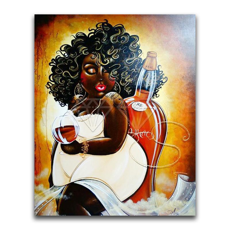 5D DIY алмазная живопись мультфильм толстая девушка дамы милый домашний декор полная круглая алмазная вышивка крестиком Алмазная мозаика