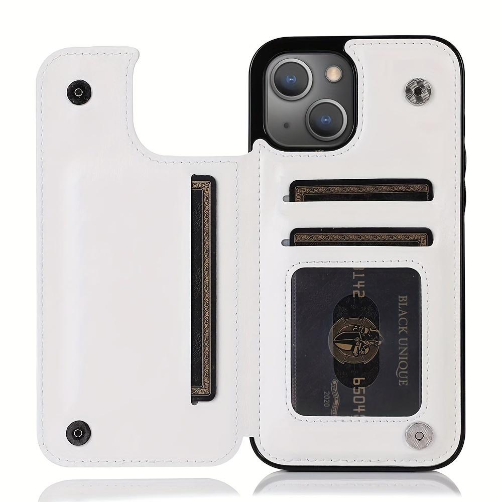 Кожаный чехол-кошелек для IPhone 14/13/12/11/Pro Max/Mini/XR/X/XS Max/8/7/6S/6 Plus/SE2/SE3/2022/2020 - держатель для карт и откидная задняя крышка