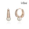 [LsSHOP] Объемные серьги-кольца с жемчугом, 14 карат (Позолоченный)_LJ5001BRE