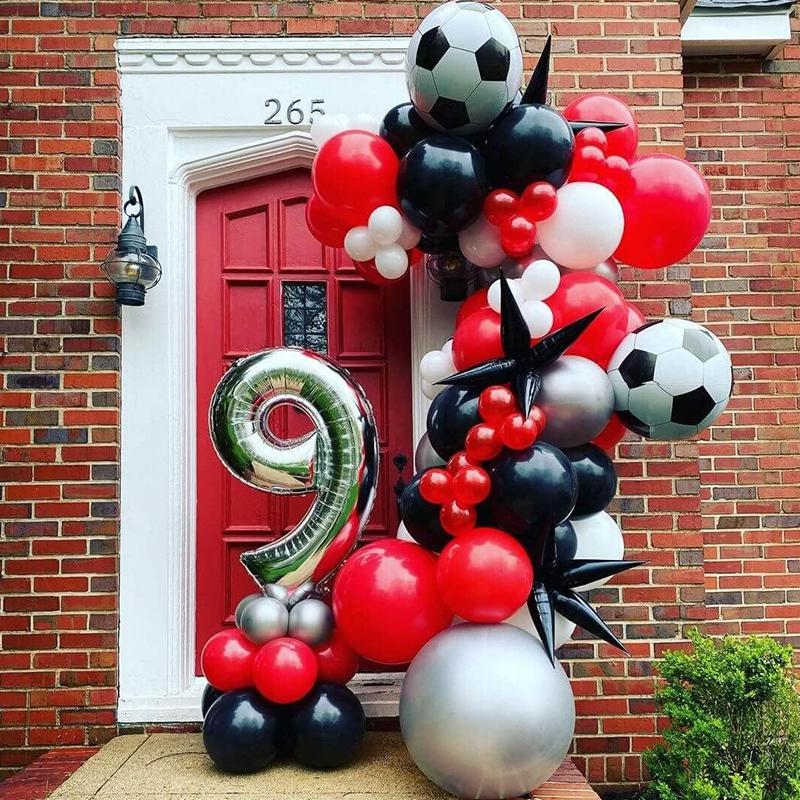 5/10 шт. 22-дюймовые фольгированные шары в виде футбольного мяча, товары для украшения вечеринки в футбольной тематике, детские подарки на спортивный день рождения для мальчиков, гелиевые шары