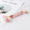 Rose Quartz Roller Face Massager Natural Jade Facial Slimming Massage Roller Stone Reduce Wrinkles