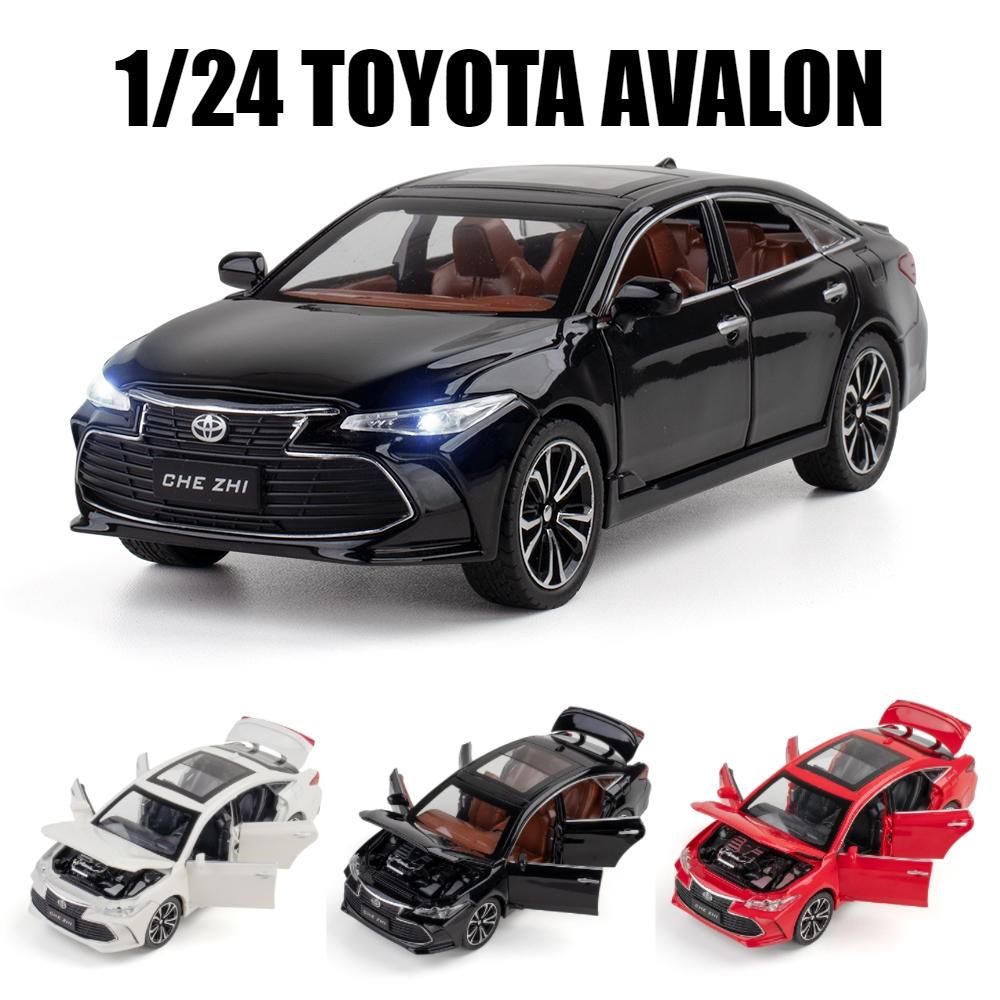 1/24 TOYOTA Avalon игрушечная машинка для детей литая металлическая модель миниатюрная звук свет двери открываются коллекция подарок для детей
