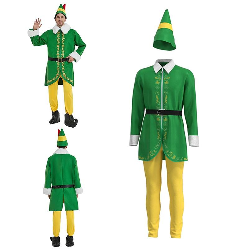 Authentic Men's Elf Cosplay Outfit For Halloween And Christmas