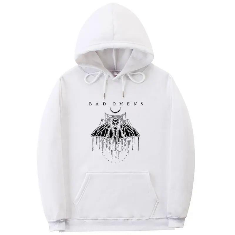 Bad Omens Print Hoodie Funny Moth Graphic Hoodie