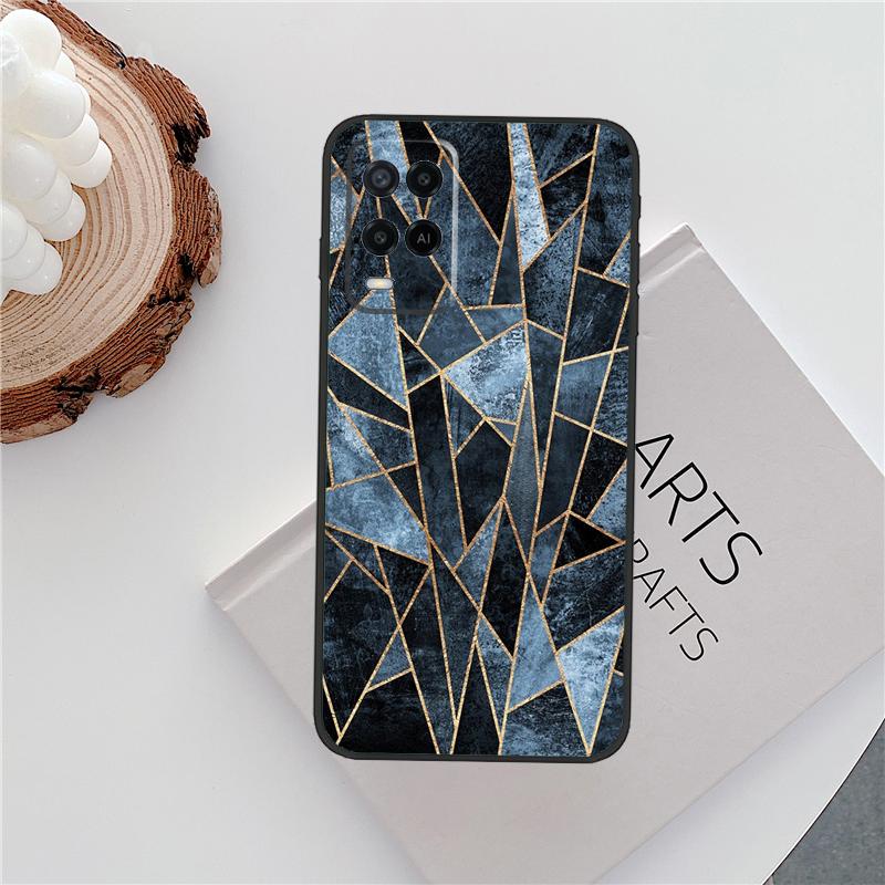 Мраморный Геометрический Арт Чехол Для Oppo A96 A58 A18 A38 A78 A98 A17 A77 A80 A40 A60 A16 A76 A74 A94 A54 A15 A57S Чехол