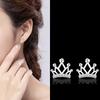 Small Fresh and Cute Mini Zircon Crown Earrings Hat Women's Earrings Ear Sticks