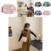 Vintage Chessboard Pattern Kids Shoulder Bag With Expandable Lightweight Nylon For Daily Use