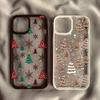 Christmas Tree Snowman Phone Case For iPhone 16 15 Pro Max Plus 14 13 12 11 Mini XR X XS Max 7 8 Plus SE2 Shockproof Clear Cover