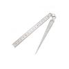 Gauge Depth Ruler, Hole Inspection Tool, Woodworking Tool, Measuring Kit, Double-Sided Reading, 1-15mm, Silver Stainless Steel