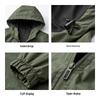 ROMON Men's Hooded Windproof Business Casual Jacket