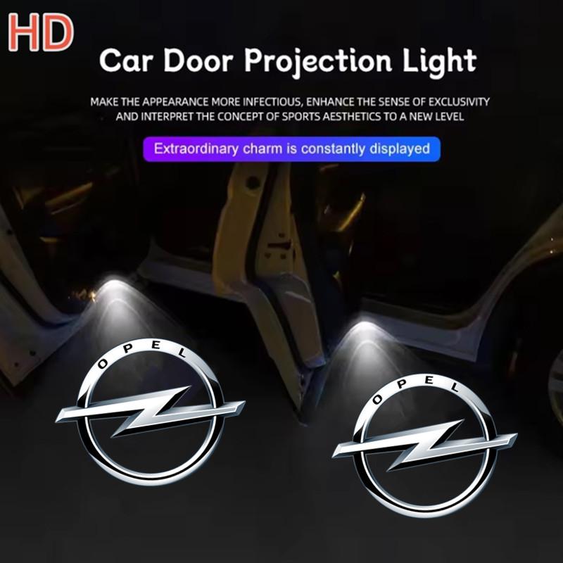 2PCS Car LED Door Projector Courtesy Welcome Light For OPEL Opc Insignia Vauxhall Astra Mokka Vivaro