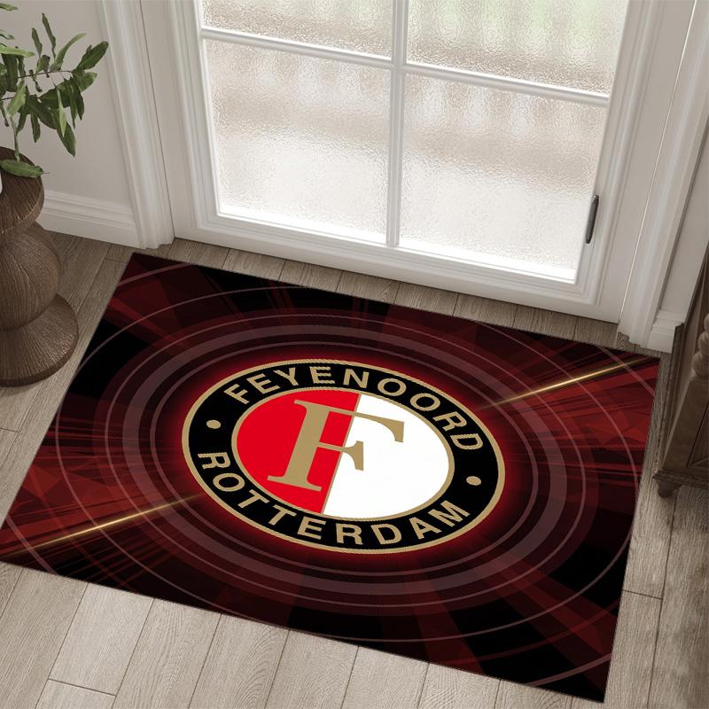 Feyenoord Design Crystal Velvet Carpet Cozy Non?Slip Printed Rug For Bedroom Living Room Entrance