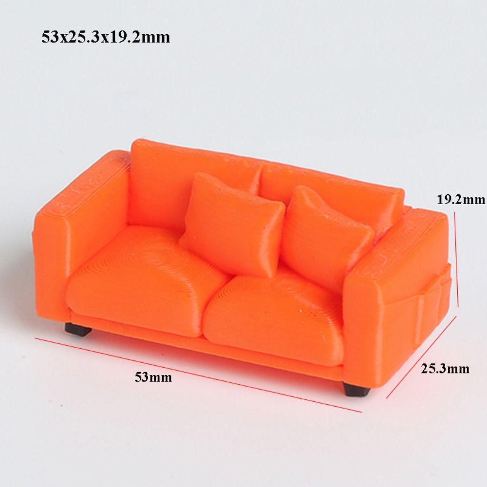 Mini Dollhouse Simulation Sofa 1:12 Living Room Furniture Dollhouse Decoration Accessories