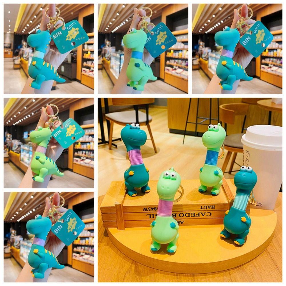 Силиконовый выдвижной шнурок на шею брелок динозавр выдвижной брелок динозавр детские подарки
