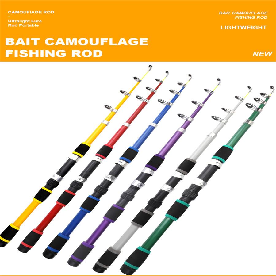 FTK Fibreglass Fishing Rod 1.8M/5.9FT Outdoor Sports Travel Telescopic Fishing Rod Portable Fishing Rod Christmas Gift