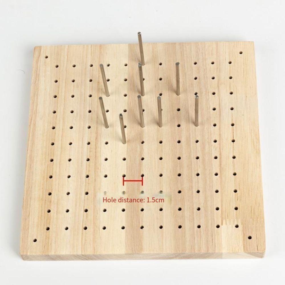 Square Crochet Blocking Boards Wooden Knitting Board Pottery Clay Base Plug Board Needlework