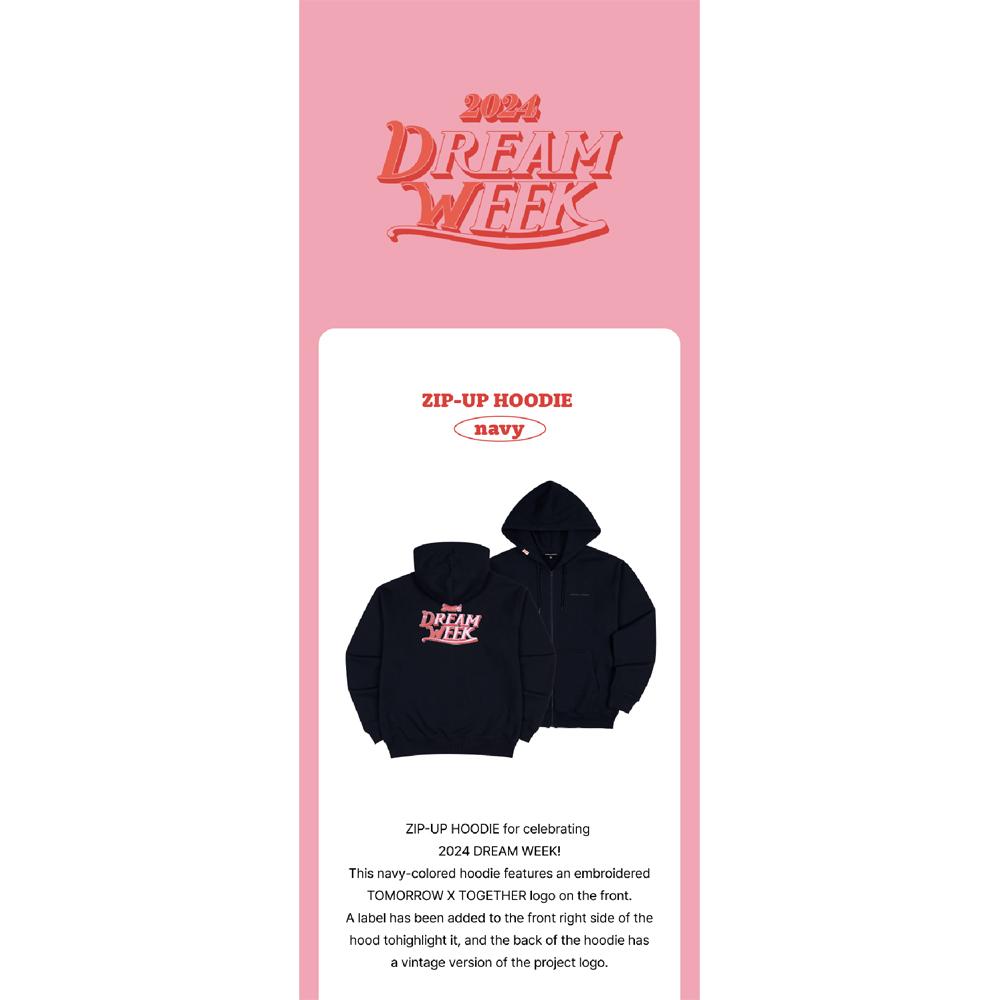 TXT ZIP-UP HOODIE (2024 DREAM WEEK Official MD)
