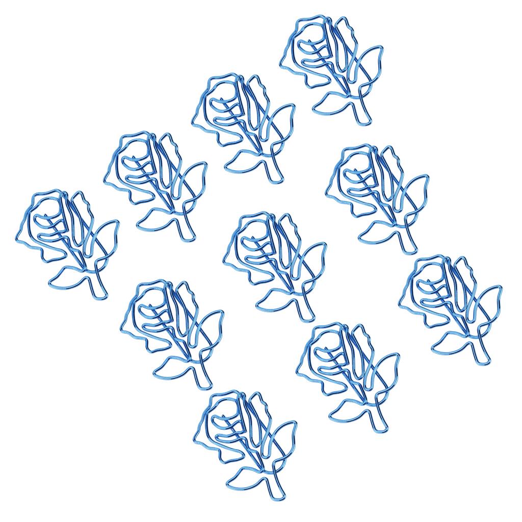10 шт. скрепки синие в форме страниц, железные этикетки для закладок, блокнотов, ежедневников