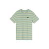 Striped Logo Round Neck Pullover Short Sleeve T-Shirt Men Tops Matcha DZ2986-386