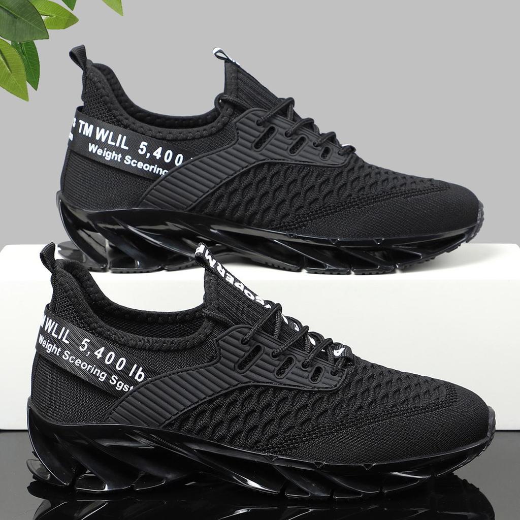 Осенние мужские модные дышащие повседневные туфли в стиле «летающий плетеный клинок» 2025 года