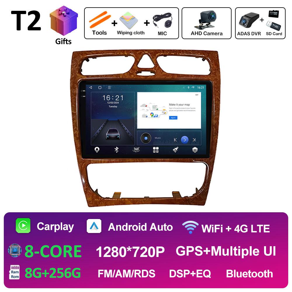 For Mercedes Benz C Class W203 C200 C320 C350 CLK W209 2002 - 2005 DSP Stereo Wireless Carplay Car Video Player WIFI Head Unit