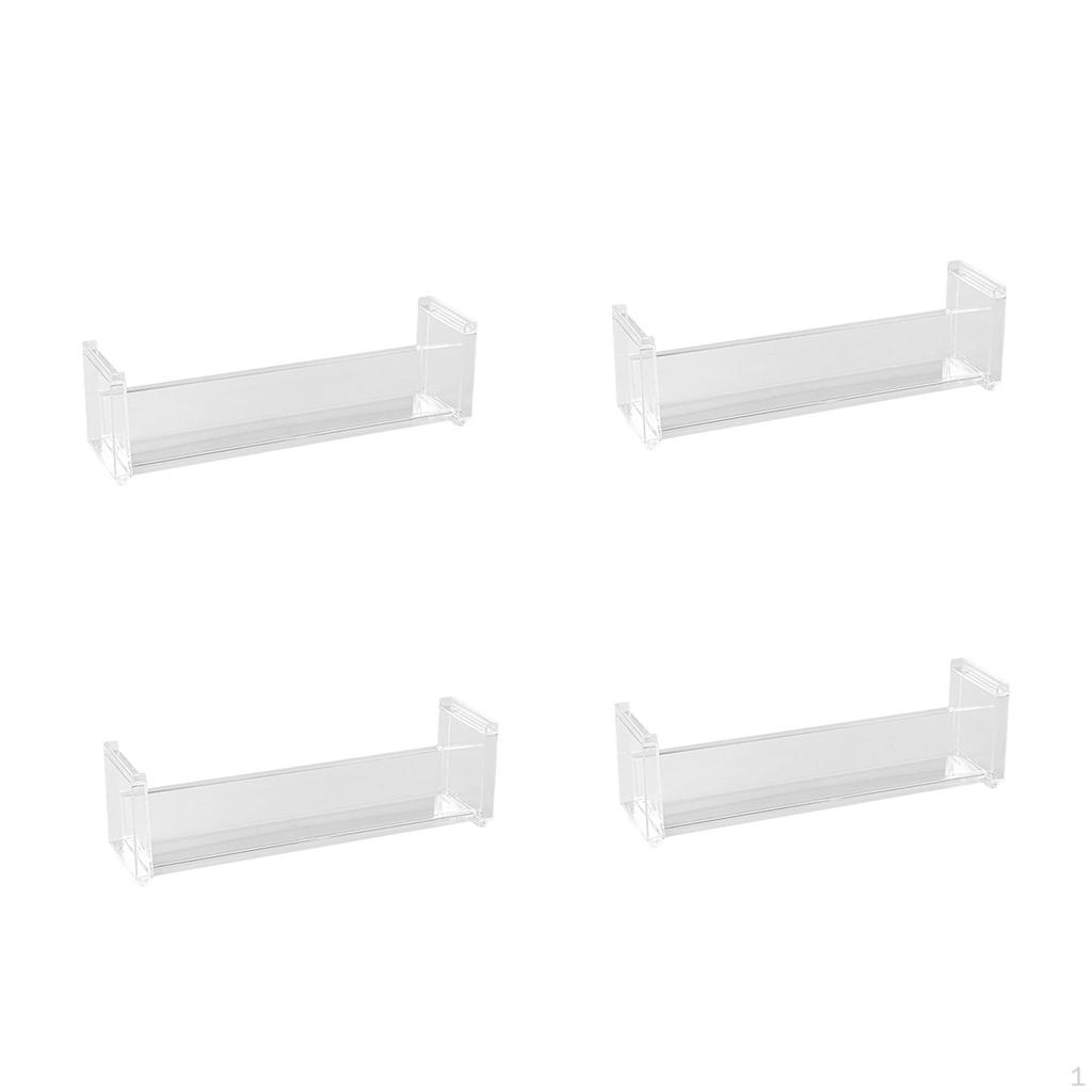 4 шт. прозрачная косметическая подставка, простая настольная декоративная подставка для хранения значков, фигурок