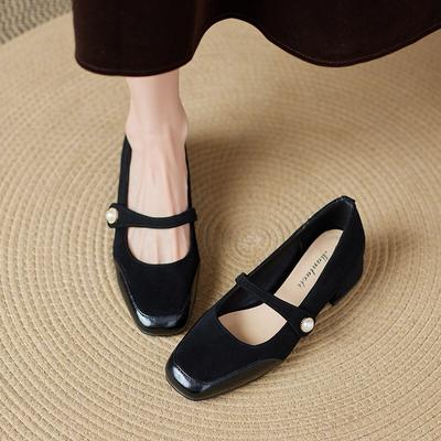 Туфли Мэри Джейн Одиночные туфли Винтажные лоферы на плоской подошве