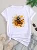 (Азиатский размер) Женская акварельная трендовая милая модная одежда с короткими рукавами в виде пчелы, повседневная футболка, женская футболка с принтом, топ, графические футболки