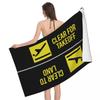 Пилот самолета пляжные полотенца черно-белые классные быстросохнущие из микрофибры банное полотенце мягкое льняное авиация пилот бассейн travel декор