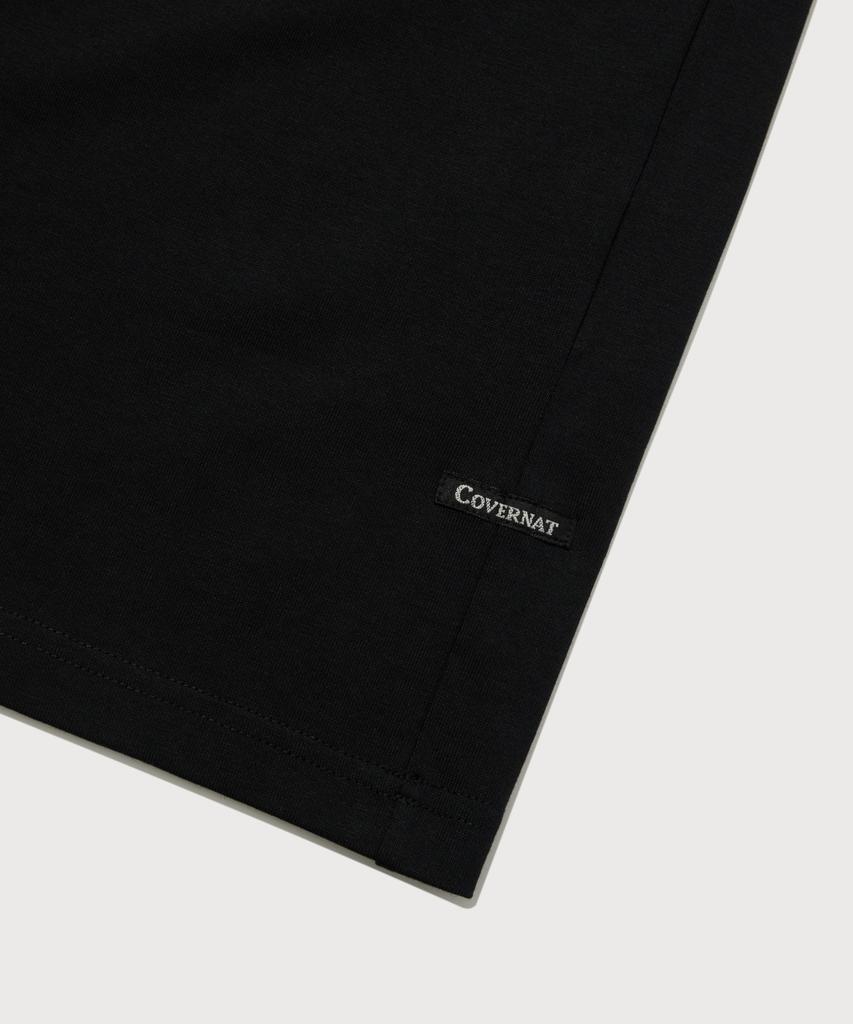 COVERNAT Черная футболка с логотипом по центру