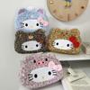 Кавайный пенал Hello Kitty Плюшевый Мультяшный Большой Вместимости Канцелярский Косметичка Многофункциональная Сумка для Хранения Подарок