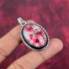 Pink Thulite Gemstone Pendant 925 Sterling Silver Jewelry, Handmade Antique Pendant Jewelry, Gift For Mother