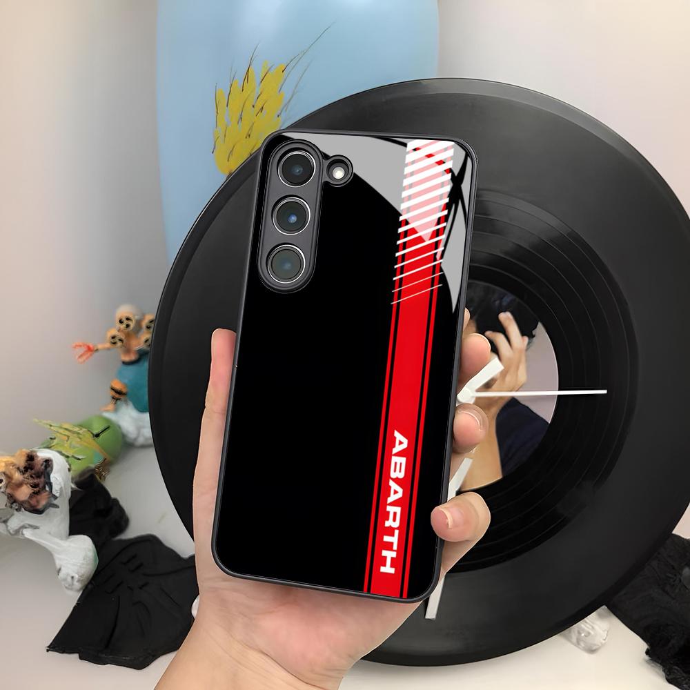 A-ABARTHs Italy Car Phone Case For Samsung Galaxy S25 S24 S23 S22 S20 S21 Note20 Ultra Plus Fe Colored Silver Cover