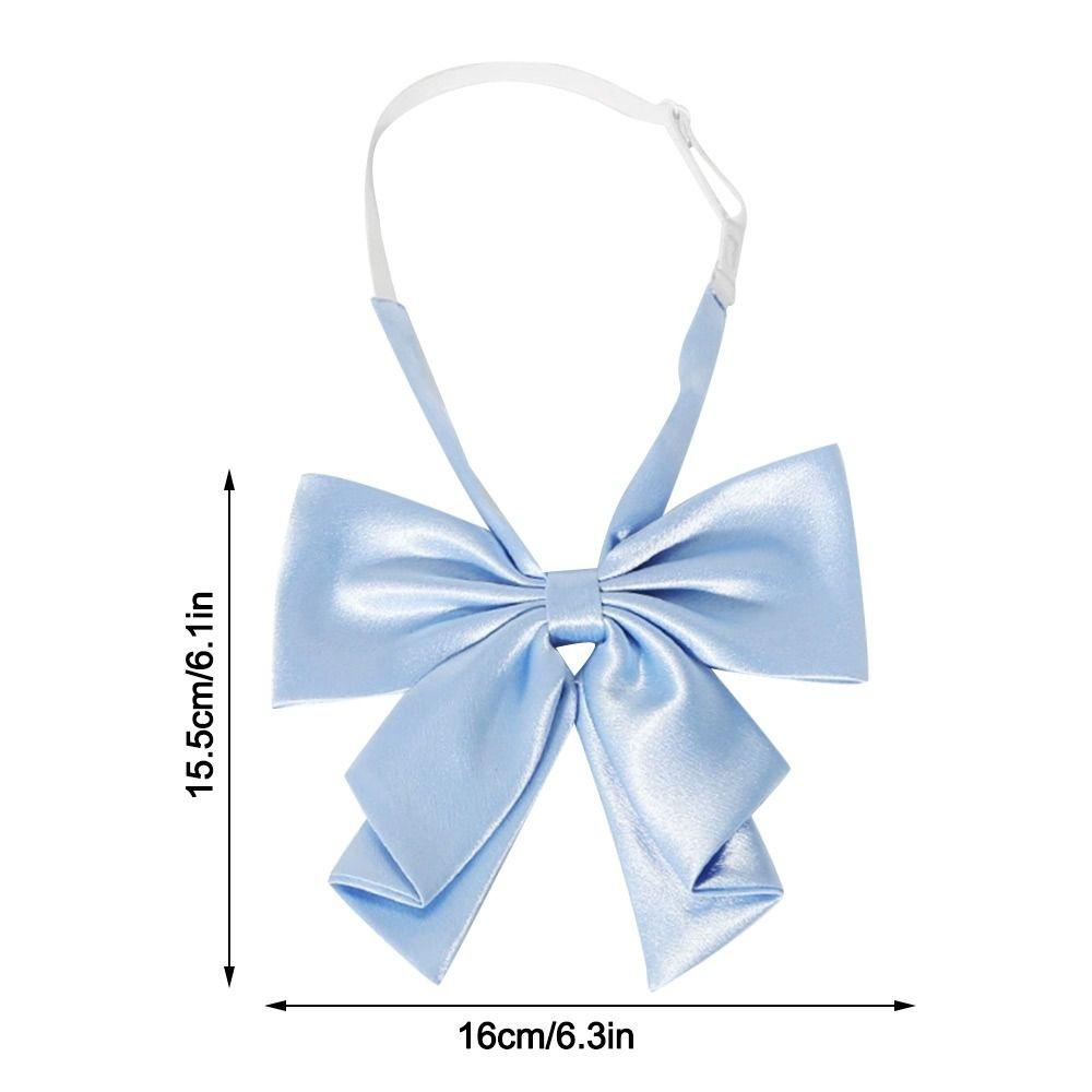Solid Color JK Ties Fashion Oversized Swallowtail Bowknot  For Women College Girls