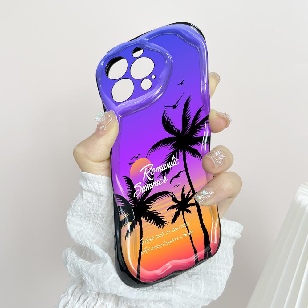 Милый мультяшный узор, кремовая текстура, мягкий силиконовый чехол с волнистыми краями, чехол для телефона для OPPO Reno Realme