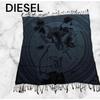 Б/у DIESEL Большая шаль с бахромой и принтом