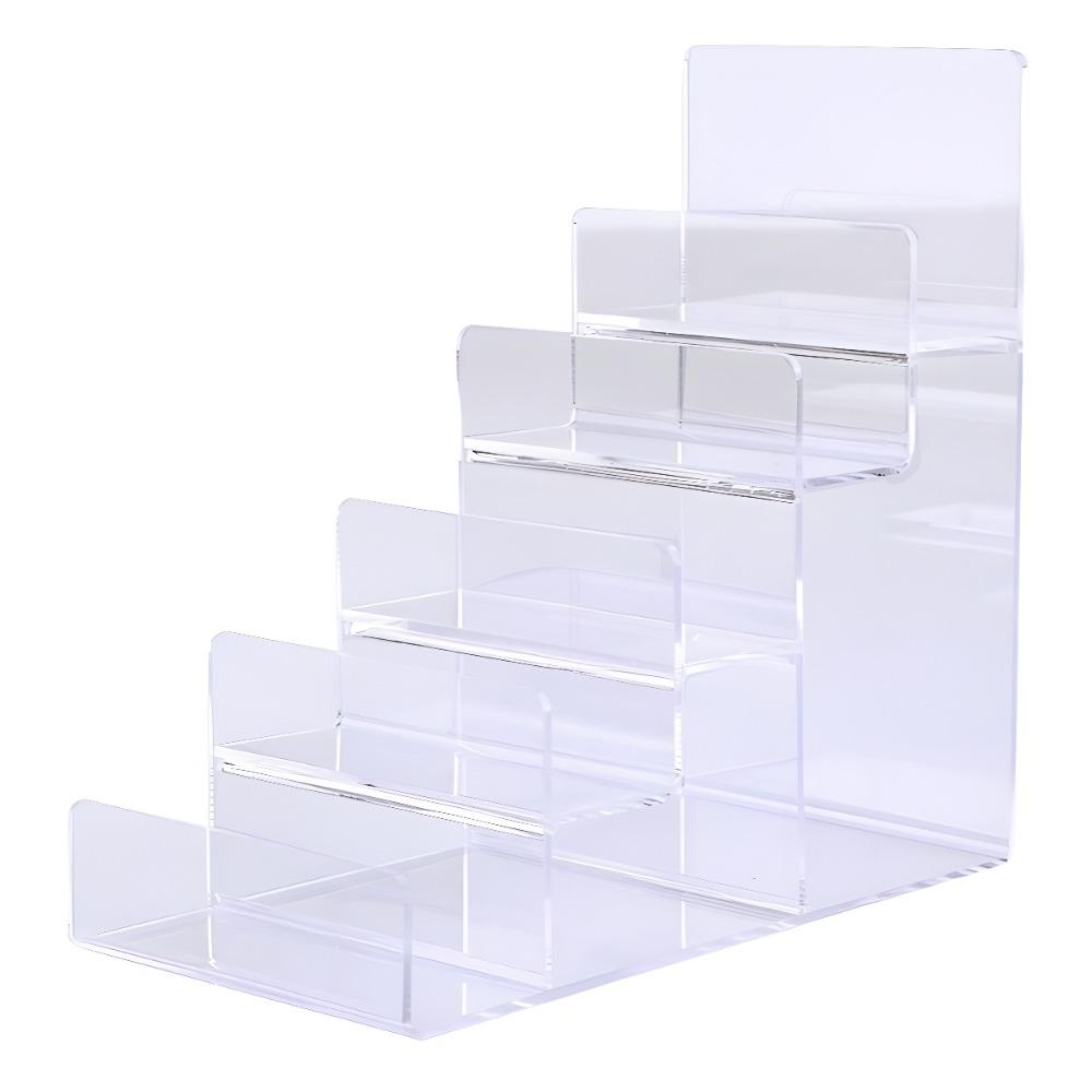 2-5 Tiers Display Risers Acrylic Clear Jewelry Racks Organizer Makeup Storage Rack Handbag Purse
