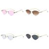 Geometric Square Metal Frame Sunglasses With Uv400 Protection For Fashionable Outdoor Activities