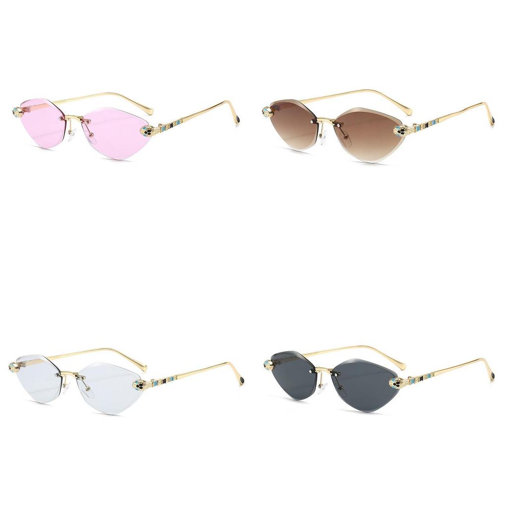 Geometric Square Metal Frame Sunglasses With Uv400 Protection For Fashionable Outdoor Activities