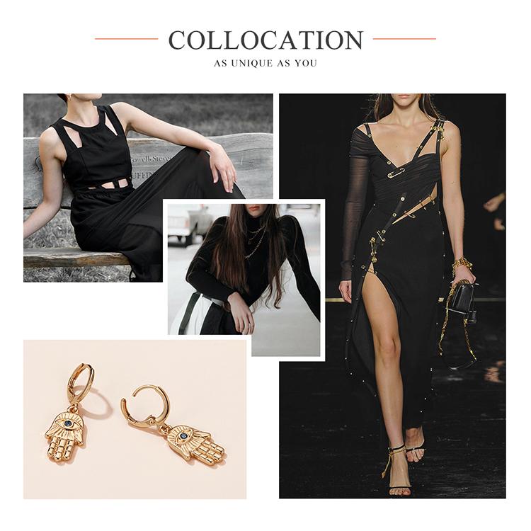 Bisaer Exquisite Shining Lucky Palms Stud Earring for Ladyies High Jewelry