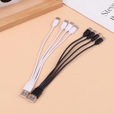 Белый/Черный 20 см 4 в 1 USB C Зарядный кабель 4 порта USB-разветвитель Зарядный кабель Разъем Type C Для мобильного телефона Смартфона Планшета