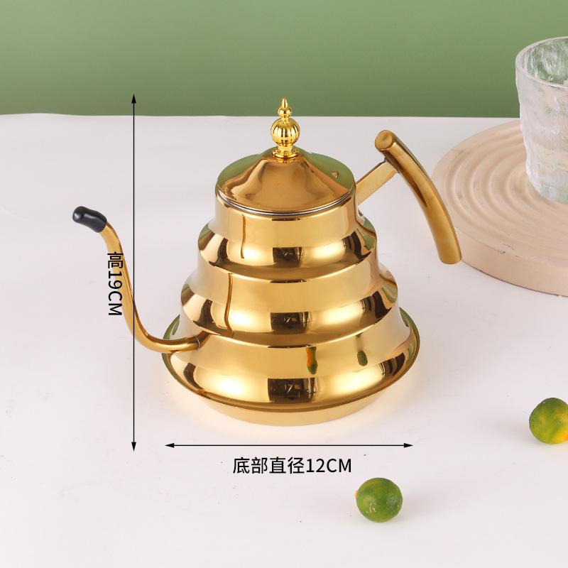 Нержавеющая сталь бамбуковый горшок для отеля, ресторана, отеля, плоский дно, чайник с фильтром, кофейник, холодный чайник